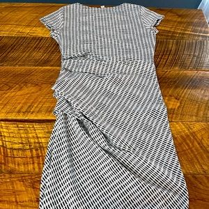 xs black and white maxi dress